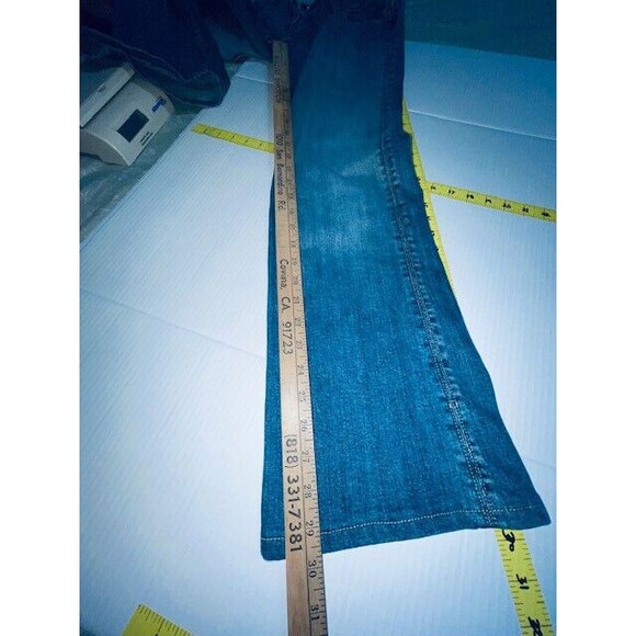 Miss Me Jeans Women's Sz 31 Blue Camo Denim Boot Cut Embellished Distressed Flap - Picture 9 of 16